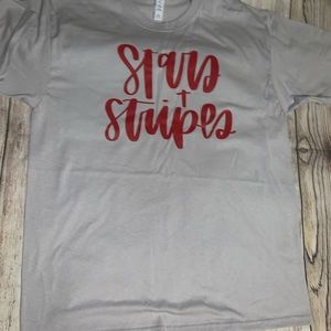 Patriotic tee.  Stars And Stripes.